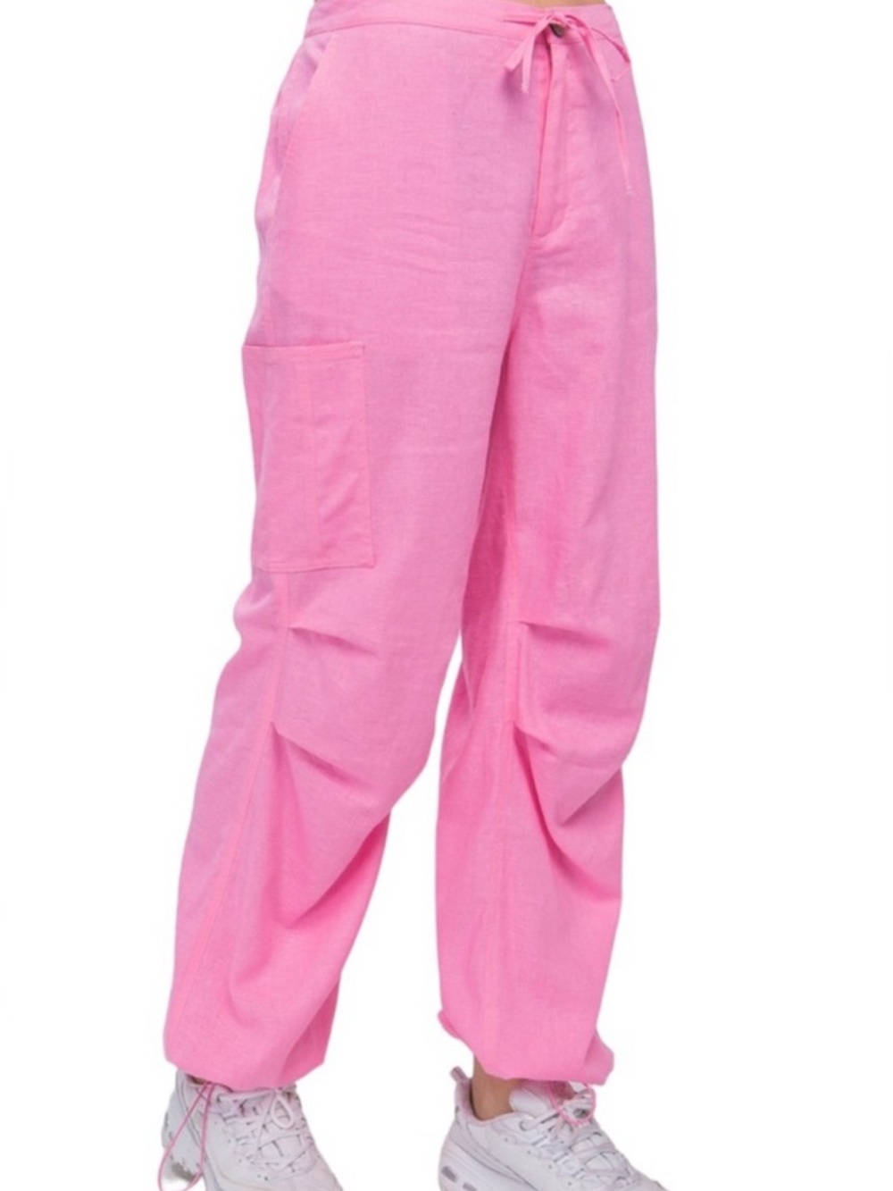 LOVE TREE !!Pink Cargo Drawstring  Pants!! M